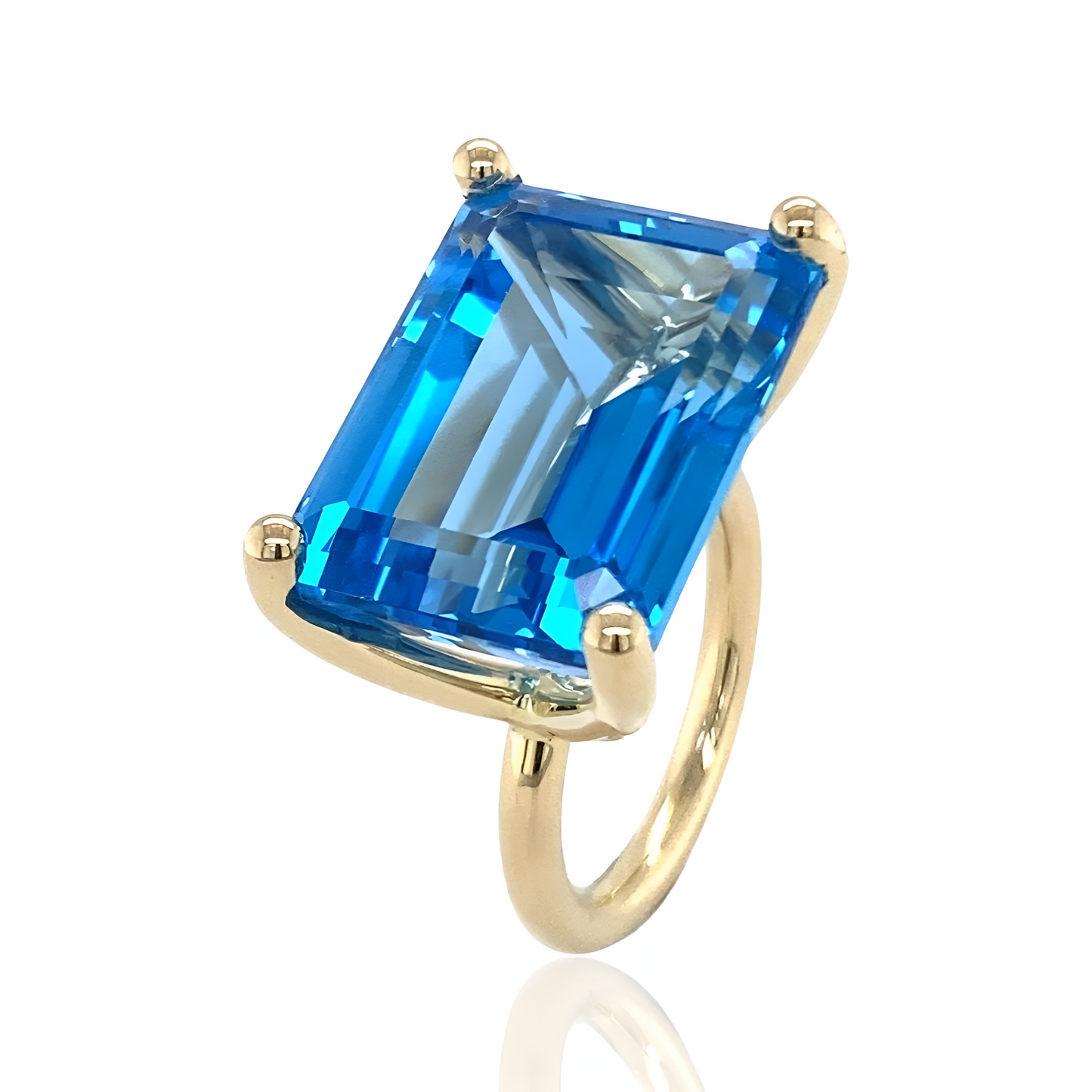 Swiss blue topaz Super Solitair
