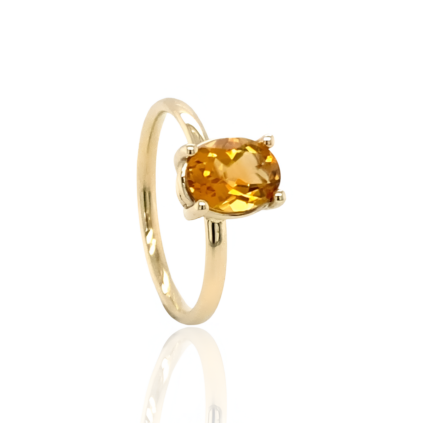 Stackable citrine in 14k yellow gold