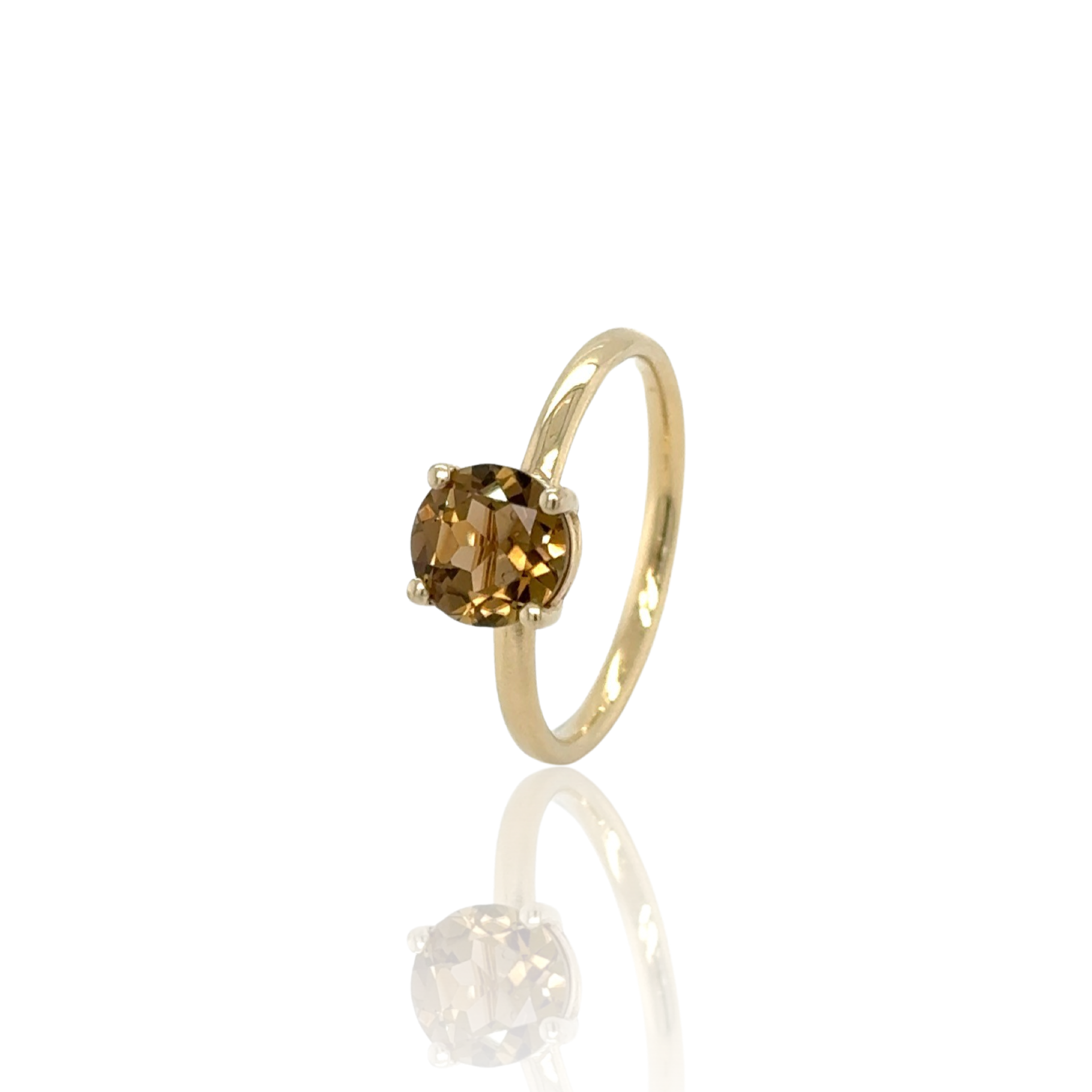 brown tourmaline gold ring