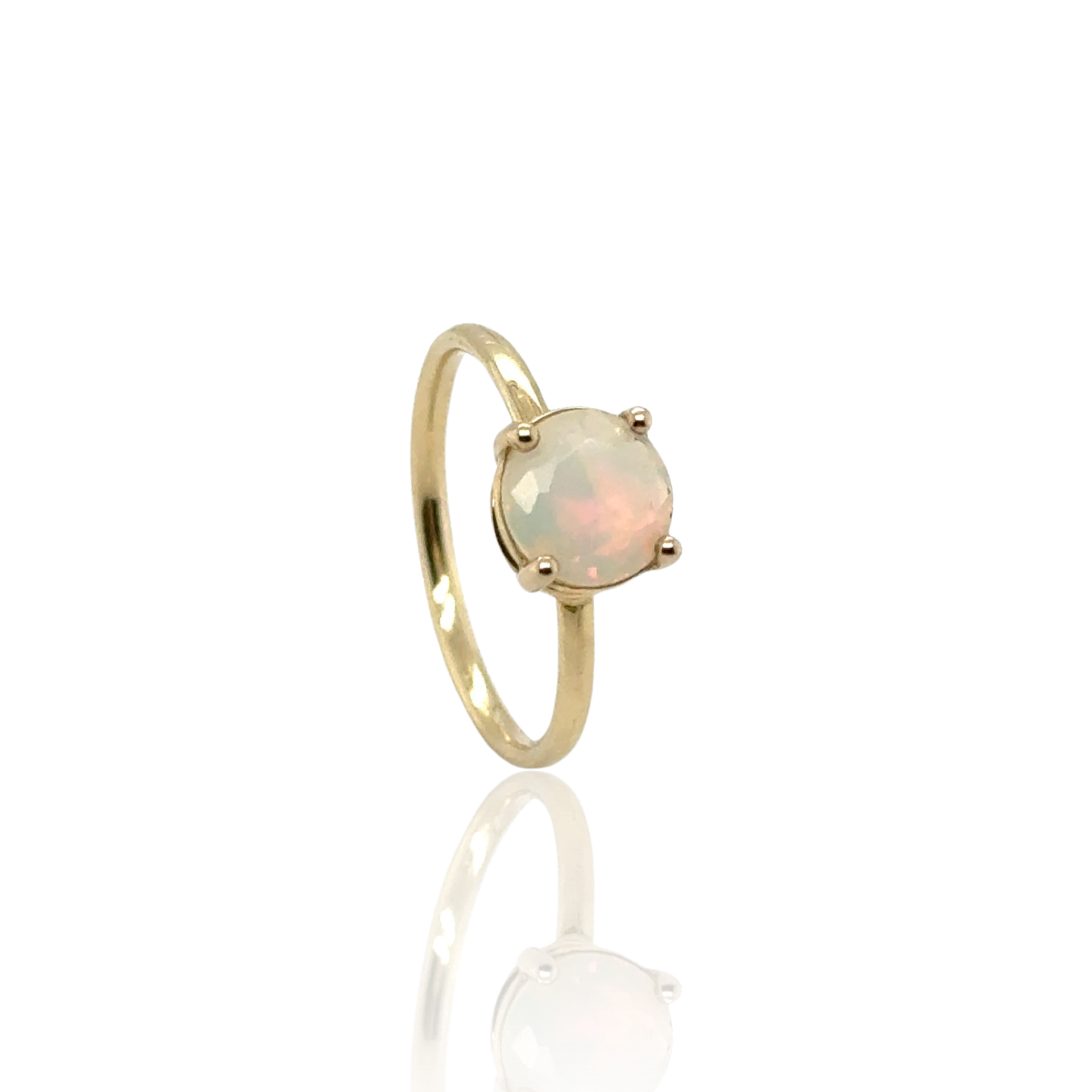 ethiopian opal in gold ring