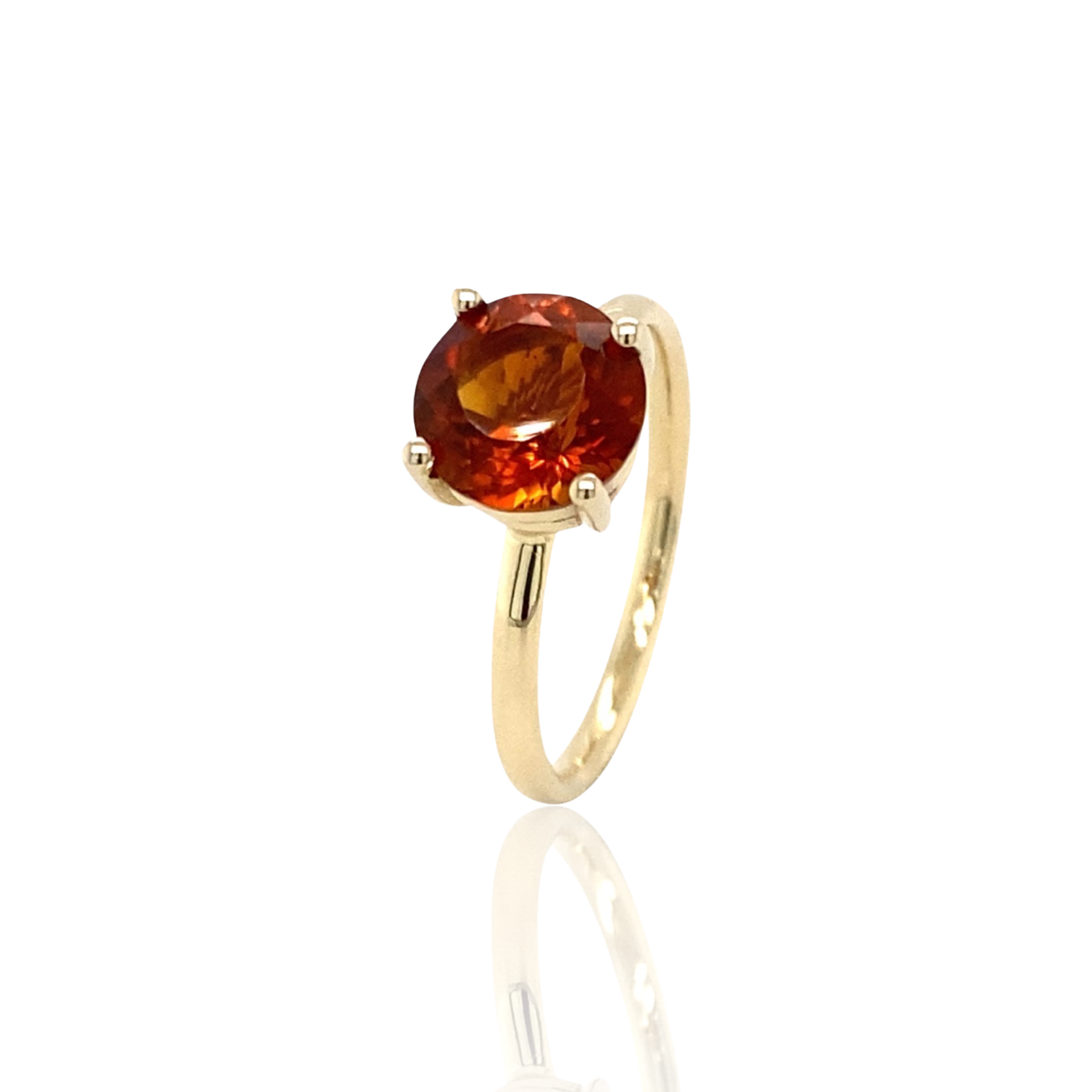 madeira citrine in gold ring