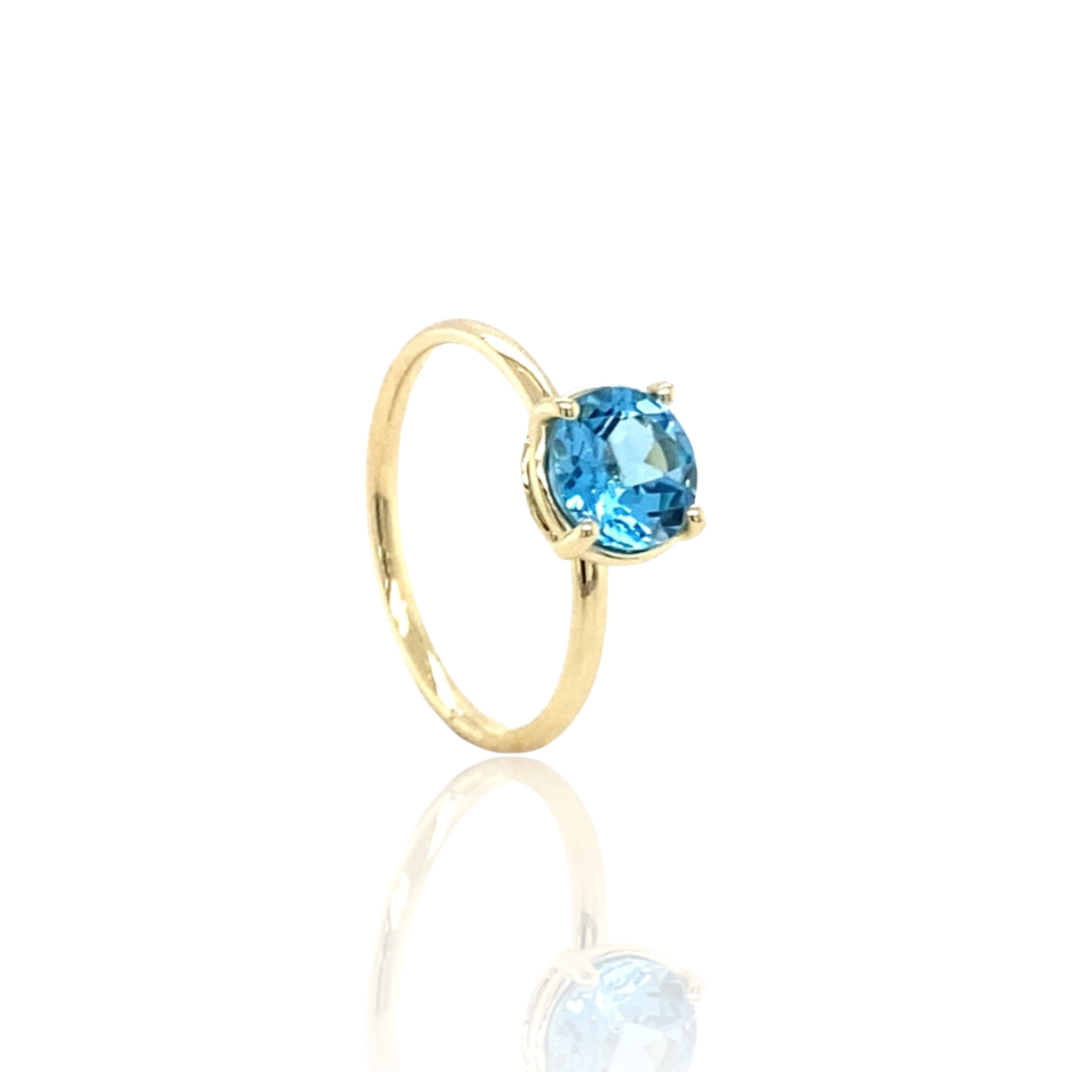 Stackable Swiss Blue Topaz