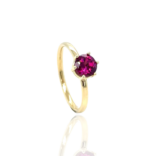 Stackable ring Rhodolite Garnet Birthstone January