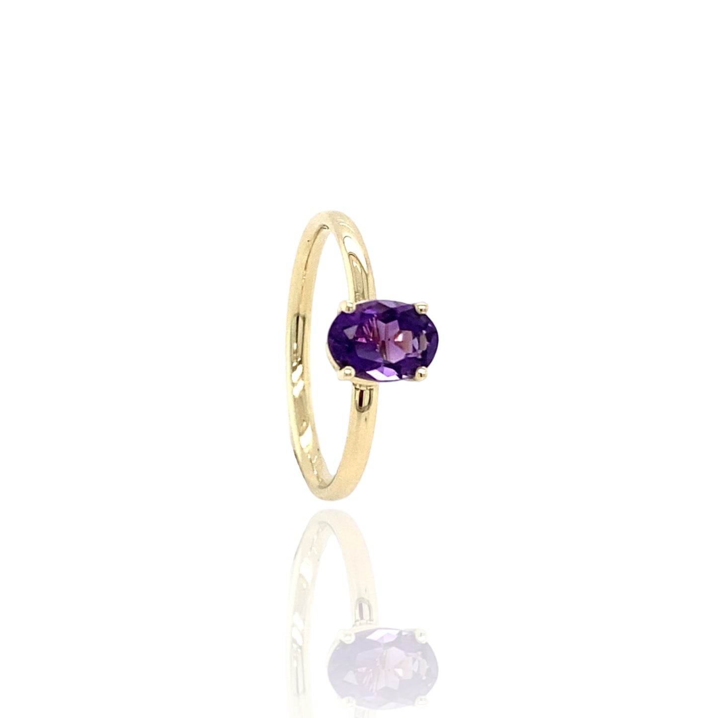 Stackable Amethyst ring Birthstone February