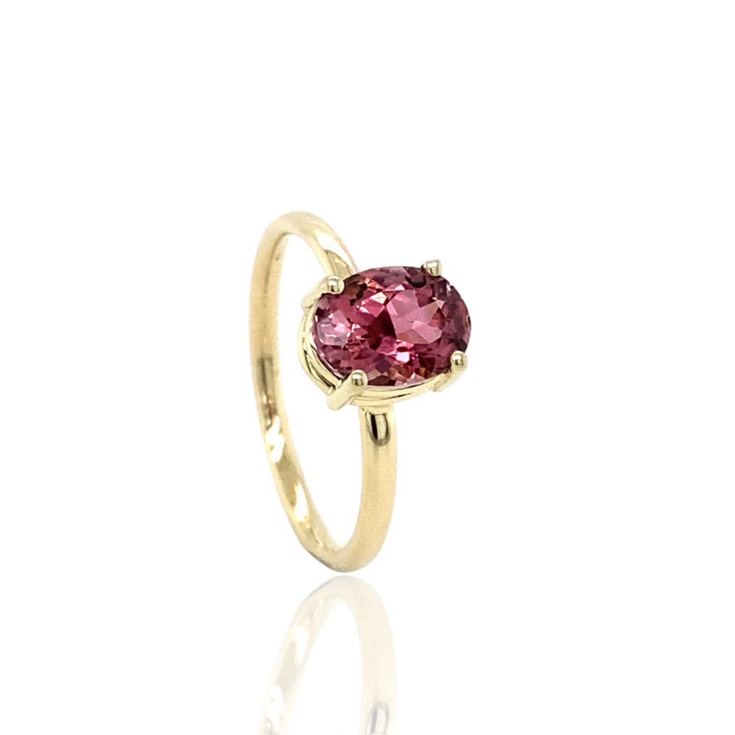 Stackable Pink Tourmaline ring Birthstone October