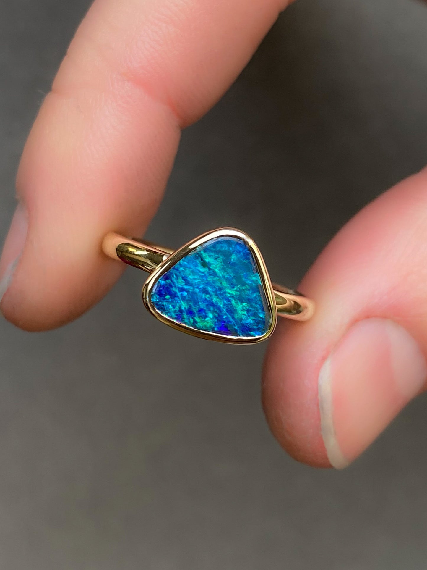 Australian opal ring