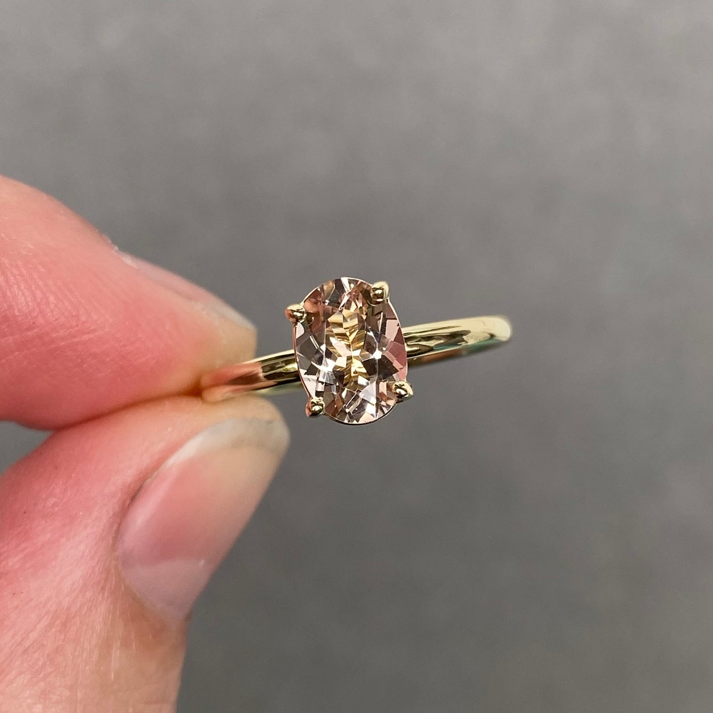 Stackable Morganite ring