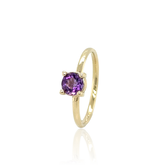 Stackable ring Amethyst Birthstone February