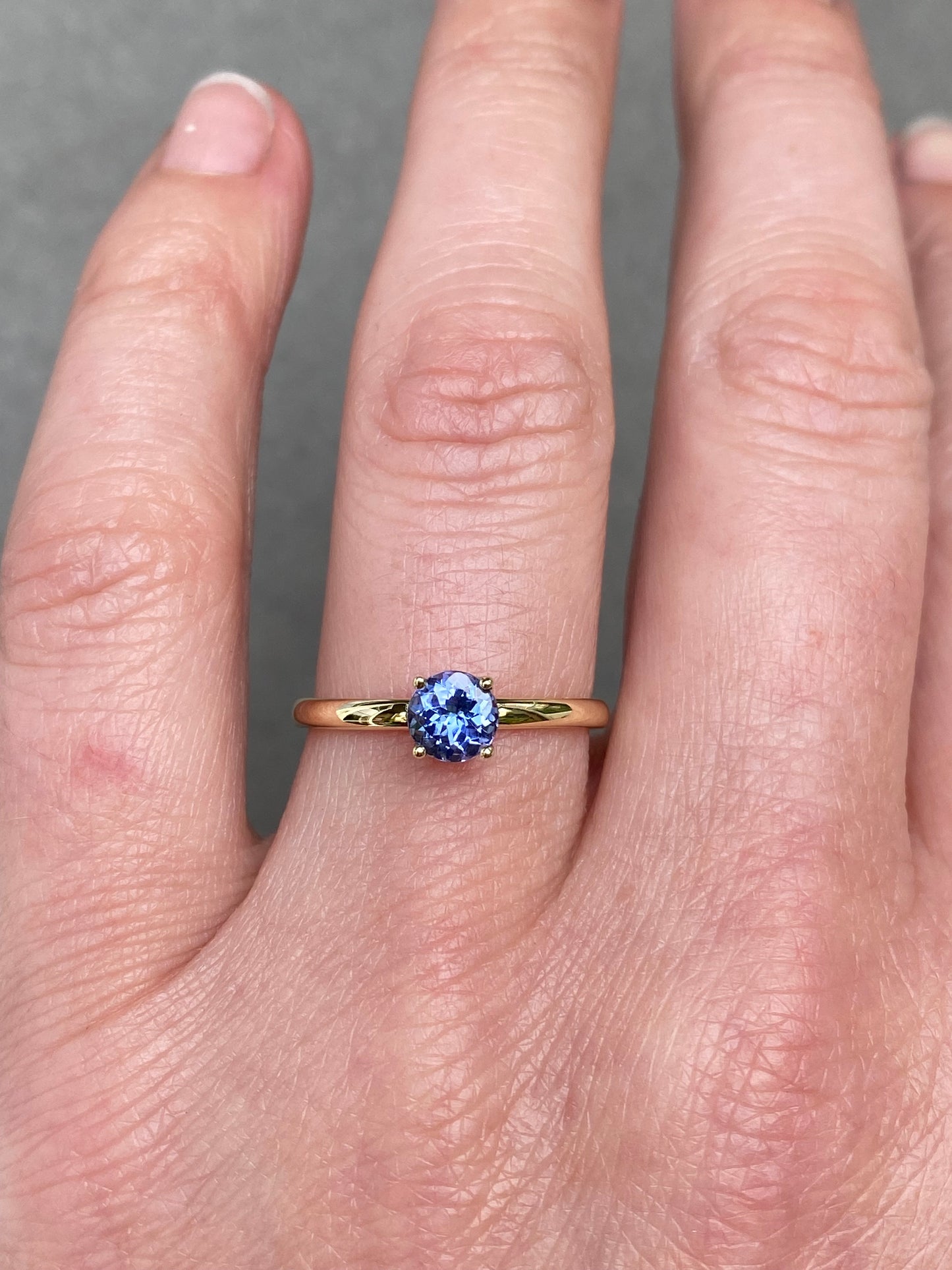 Stackable ring Tanzanite Birthstone December