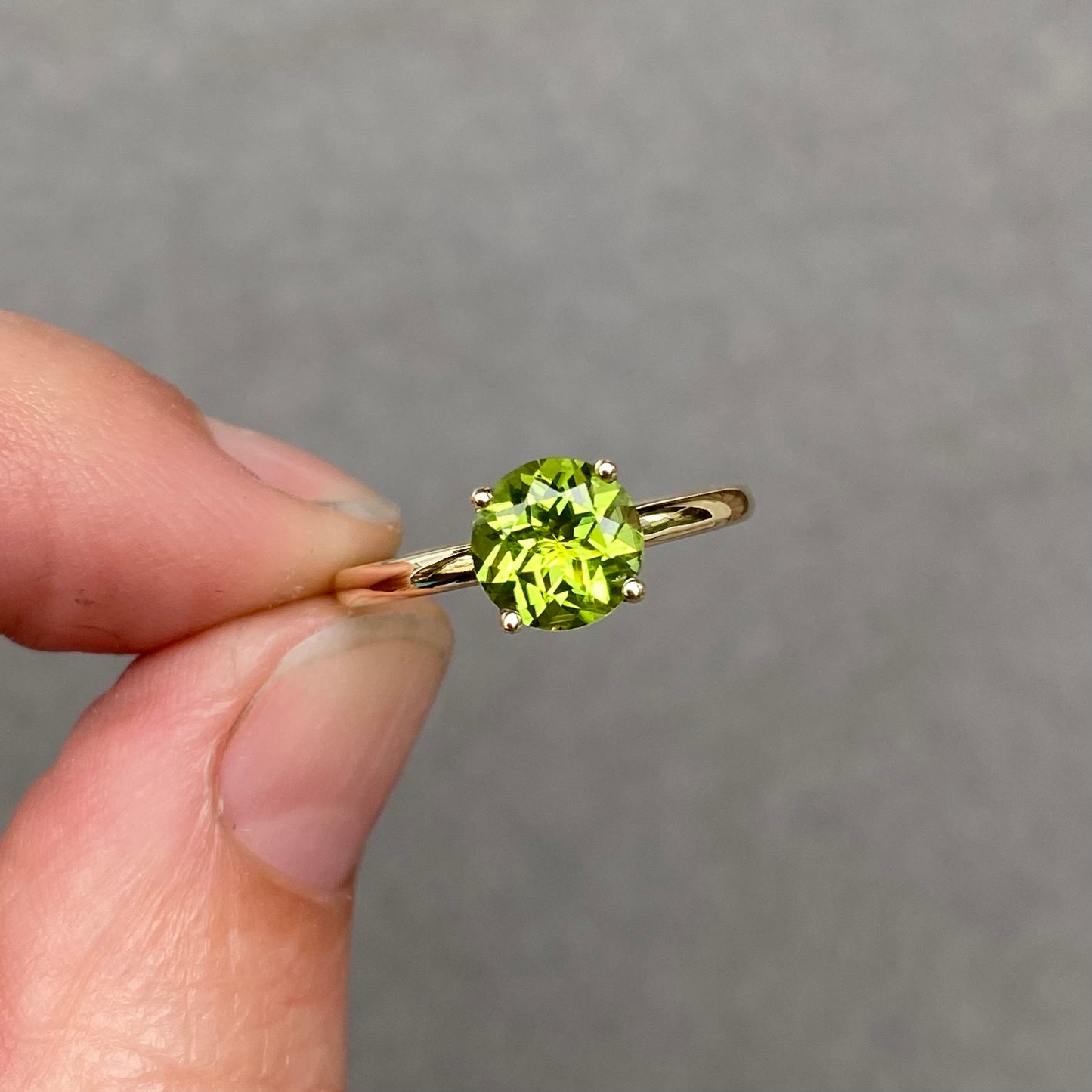 Stackable Peridot ring Birthstone August