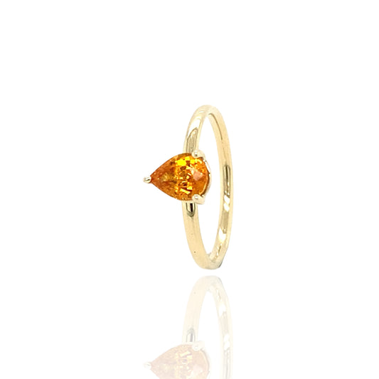 Stackable mandarin Garnet ring Birthstone January