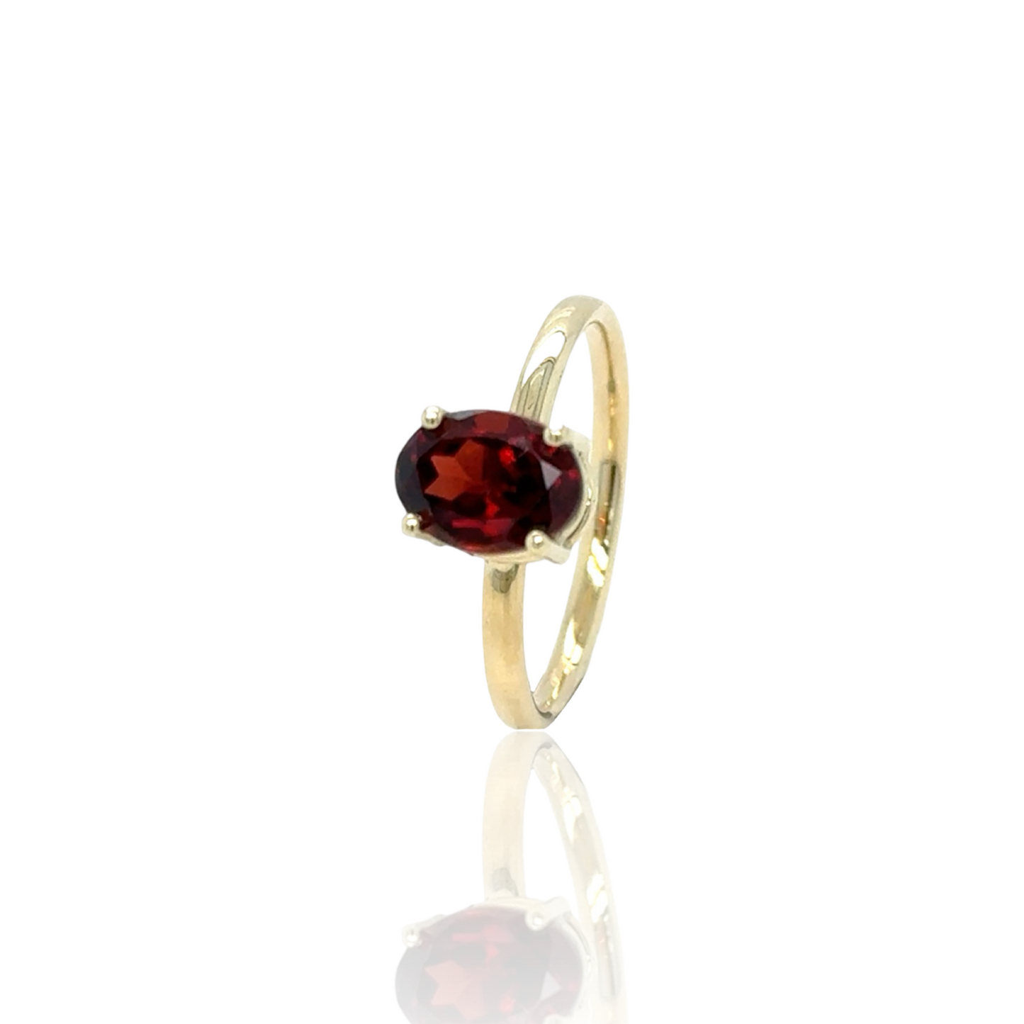 Stackable ring Garnet Birthstone January