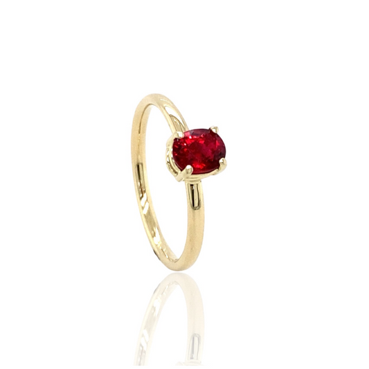 Stackable Red Spinel ring