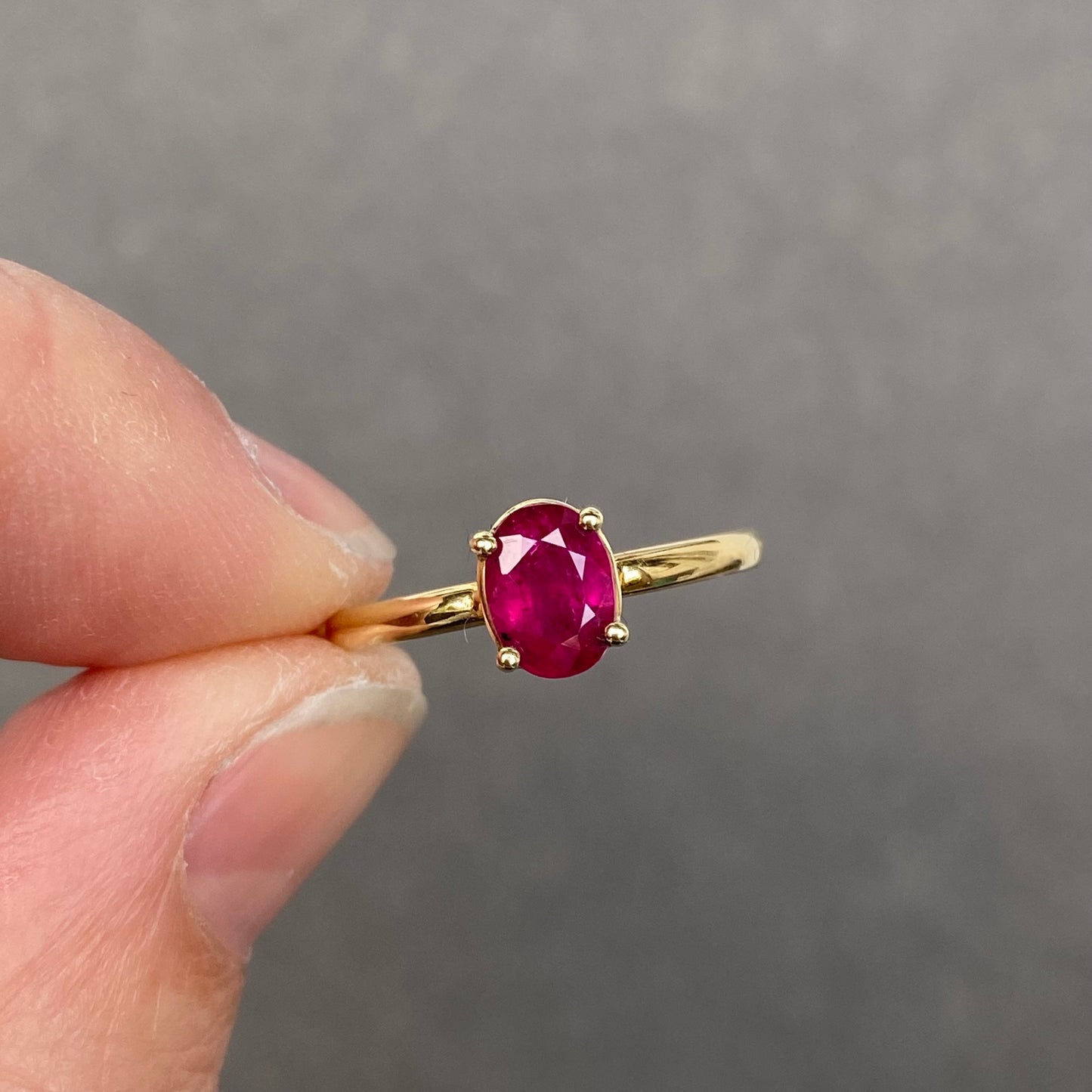 Stackable Ruby ring Birthstone July