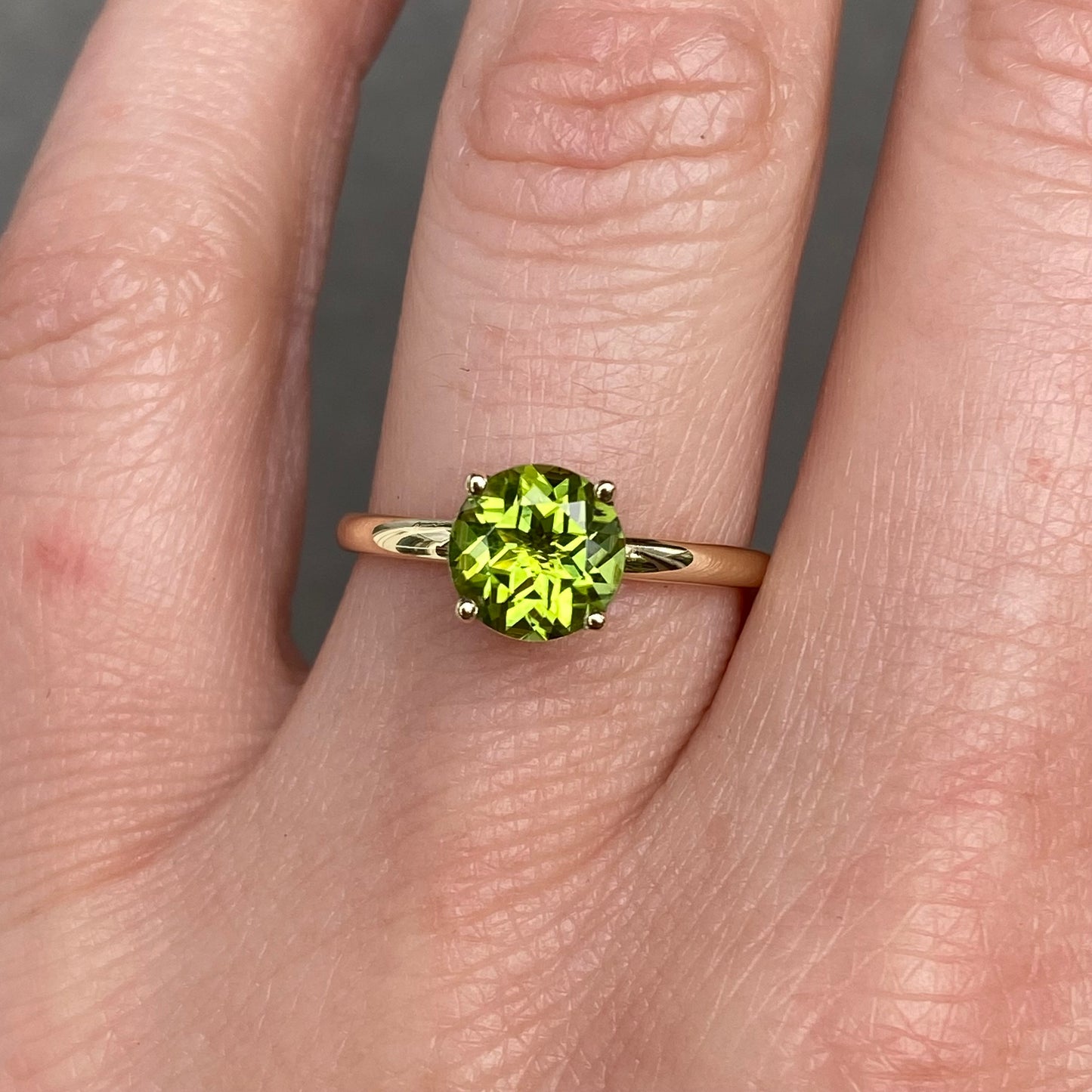 Stackable Peridot ring Birthstone August