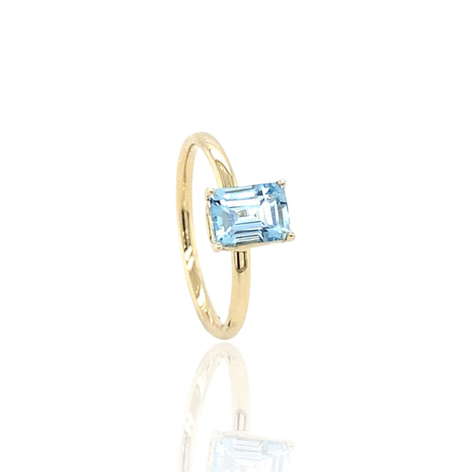 Stackable Aquamarine ring Birthstone March