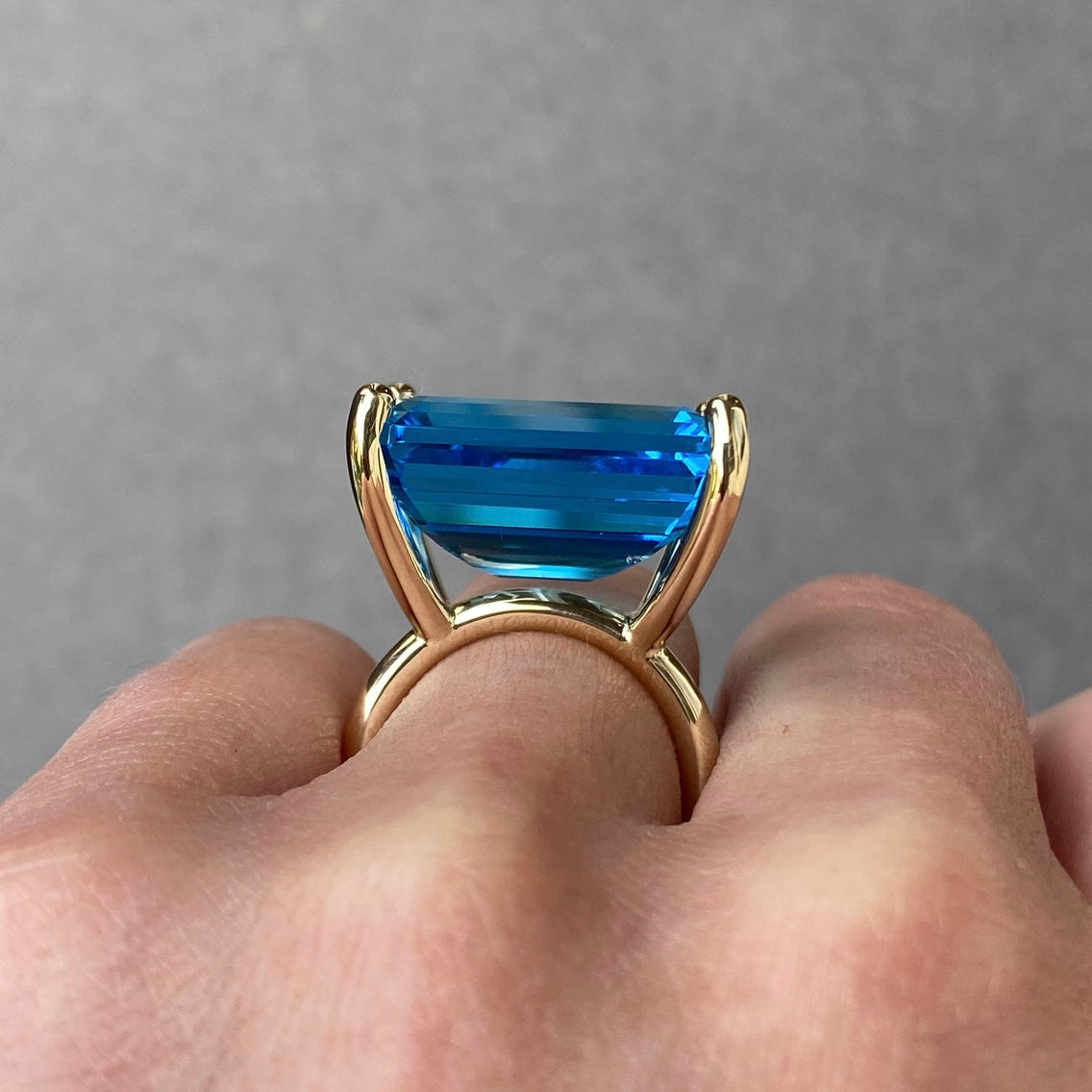 Swiss blue topaz Super Solitaire