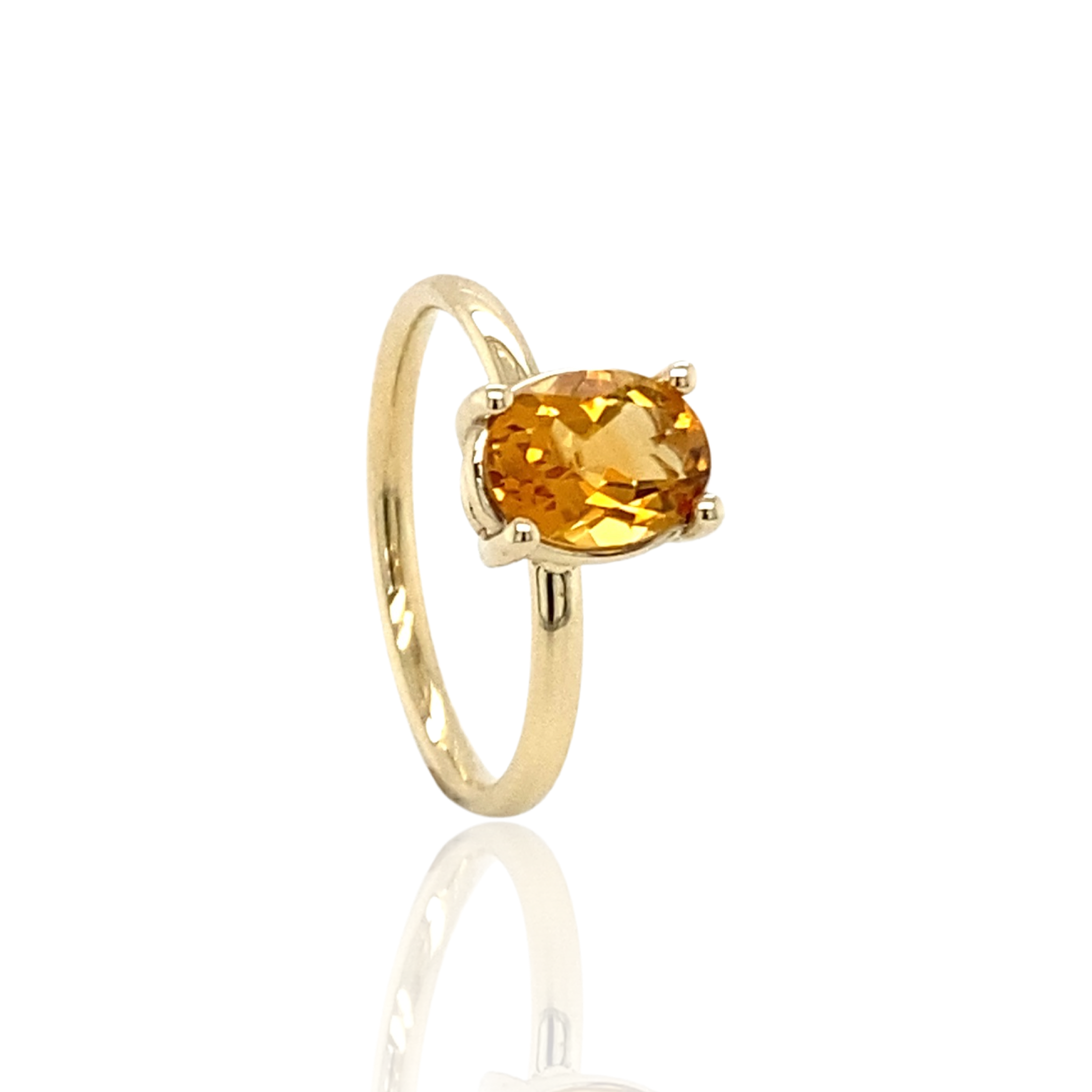citrine gold ring