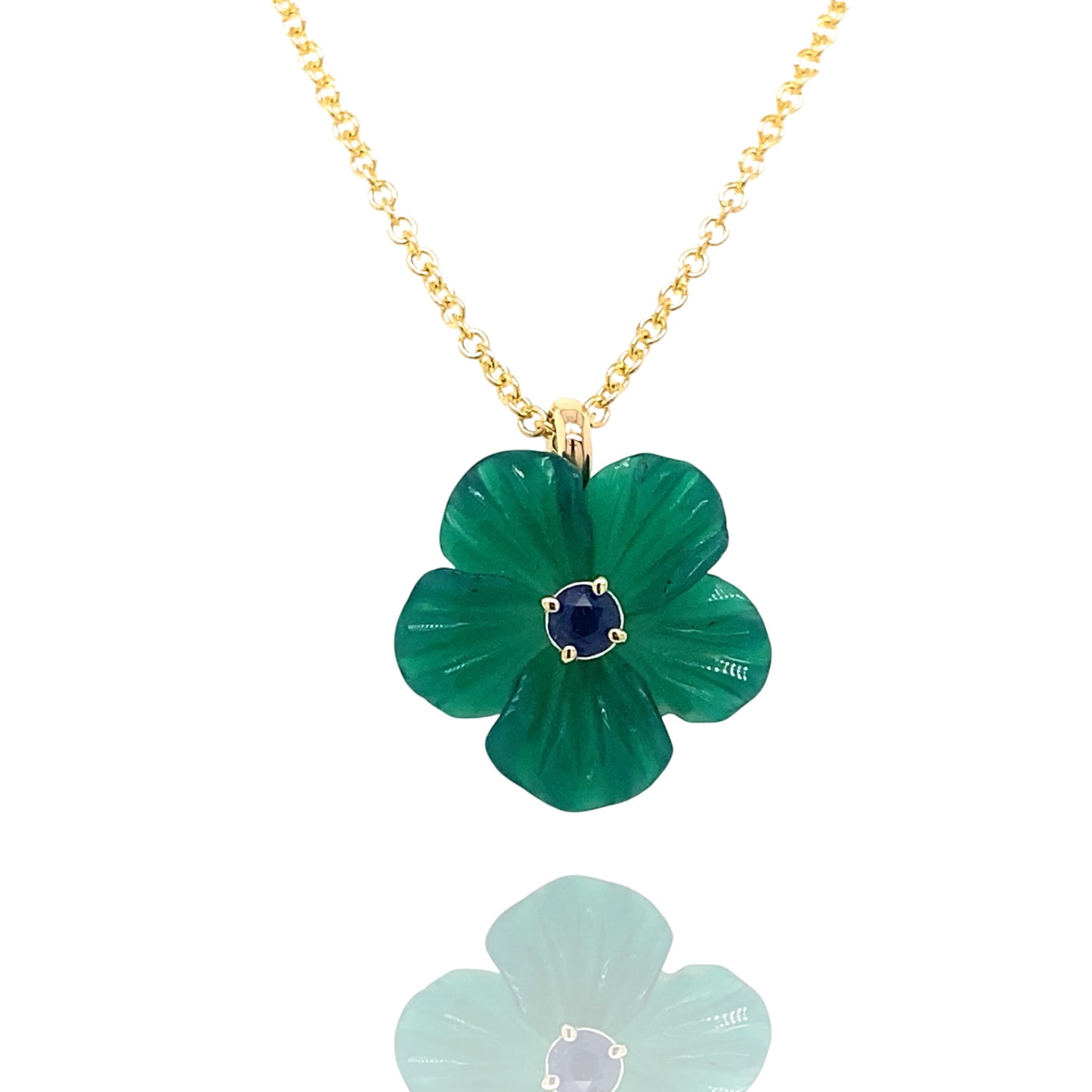 Green flower pendant