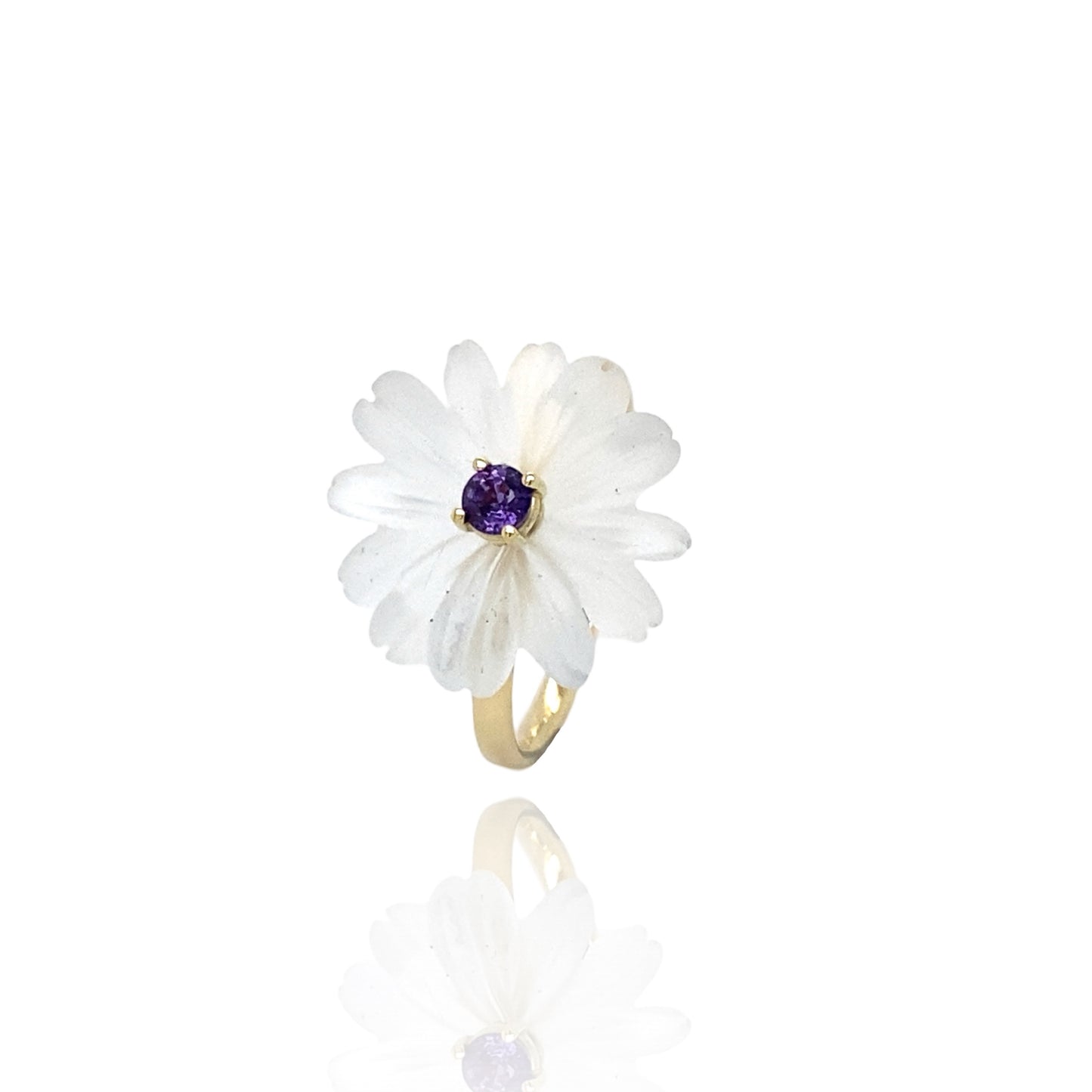 White flower ring