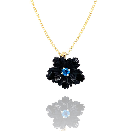 Black flower pendant