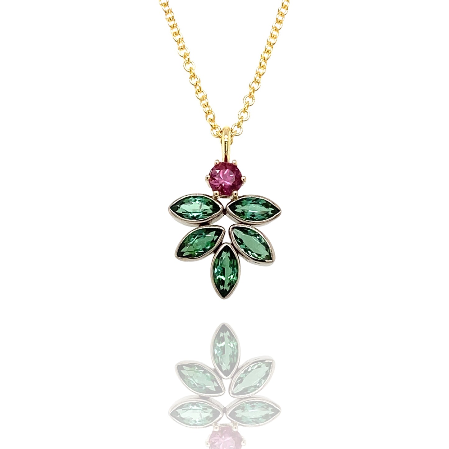 Leaf and berry pendant