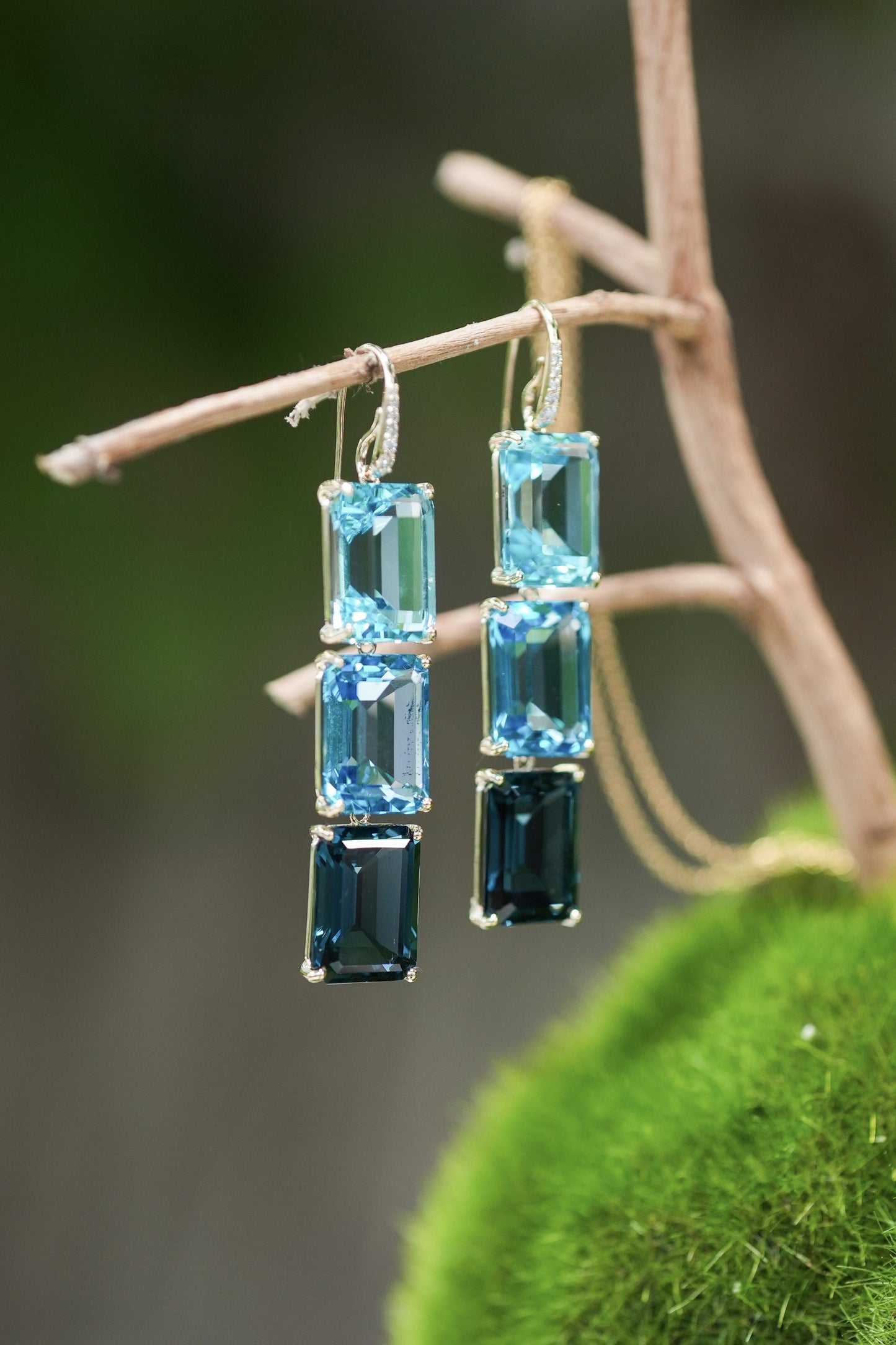 Stackable earrings "Waterfall"